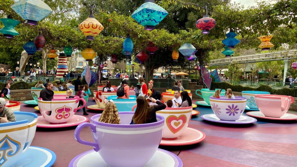 teacups ride at Disneyland