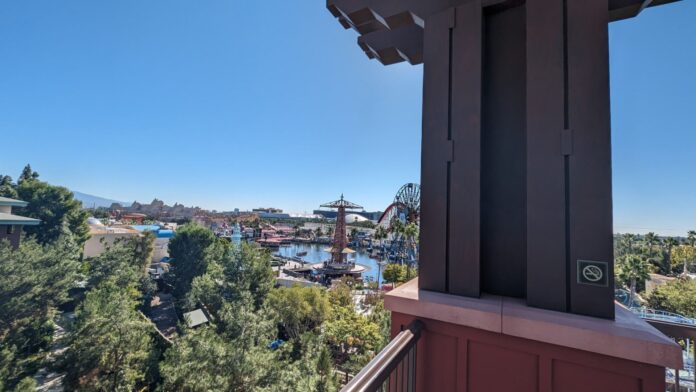 view from rooftop deck at the Grand Californian Hotel & Spa at Disneyland